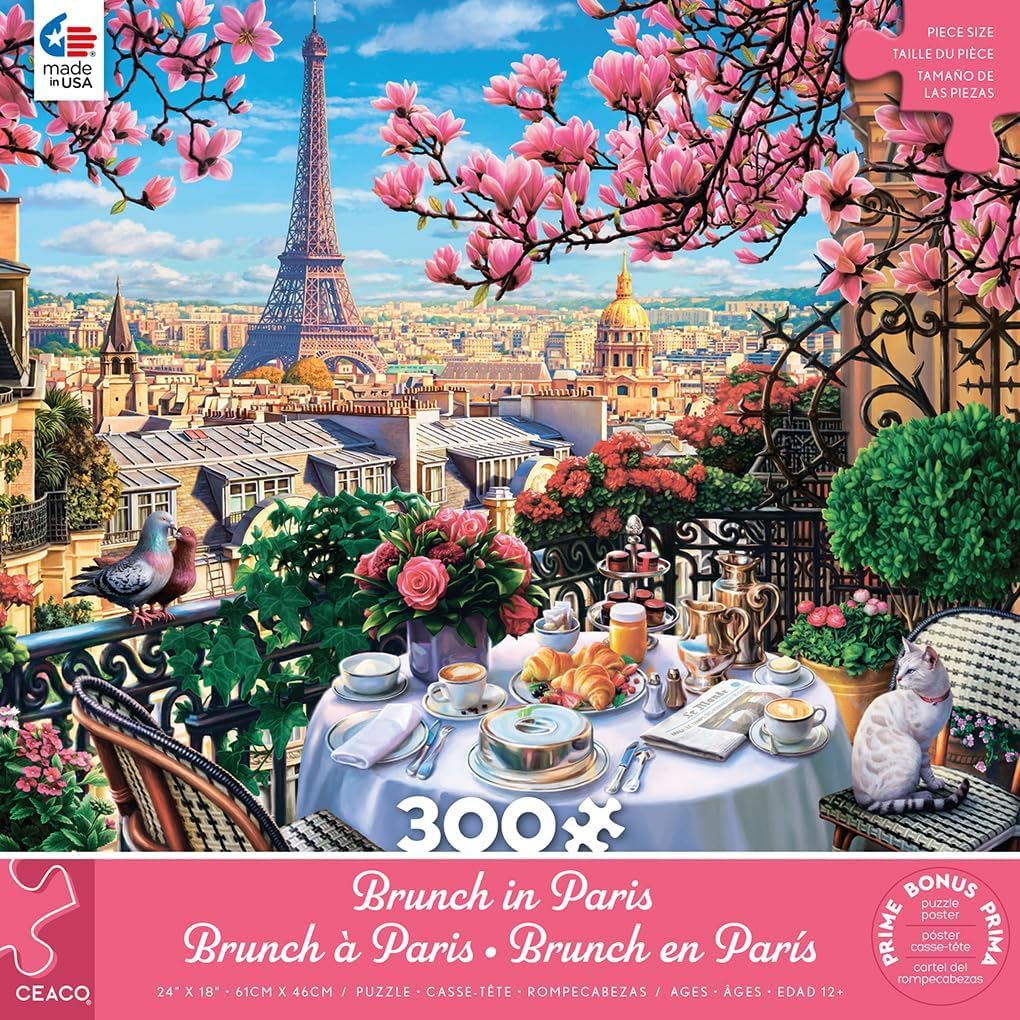 Ceaco - Brunch in Paris - 300 Large Piece Jigsaw Puzzle for Adults
