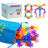 Chichalk Clip Connect 120 Piece Building Blocks | Diameter 1.26", STEM Building Toys Set Kindergarten Math Manipulatives for Kids Boys Girls