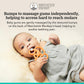Matchstick Monkey Silicone Mini Teether & Gel Applicator - Silicone Baby Teether, Easy-to-Grip, BPA-Free, Supports Self-Soothing & Early Brushing, 3