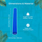 VOS Mega Foam Pool Noodle, 1 Pack, Super Soft Swim Float, Hurricane Blue