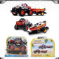Mozlly Monster Truck Toys Set with Trailer Toy Boat - Friction Powered Hauling Truck and Trailer Toy, Big Toy Monster Truck with Boat, Adventure Truck