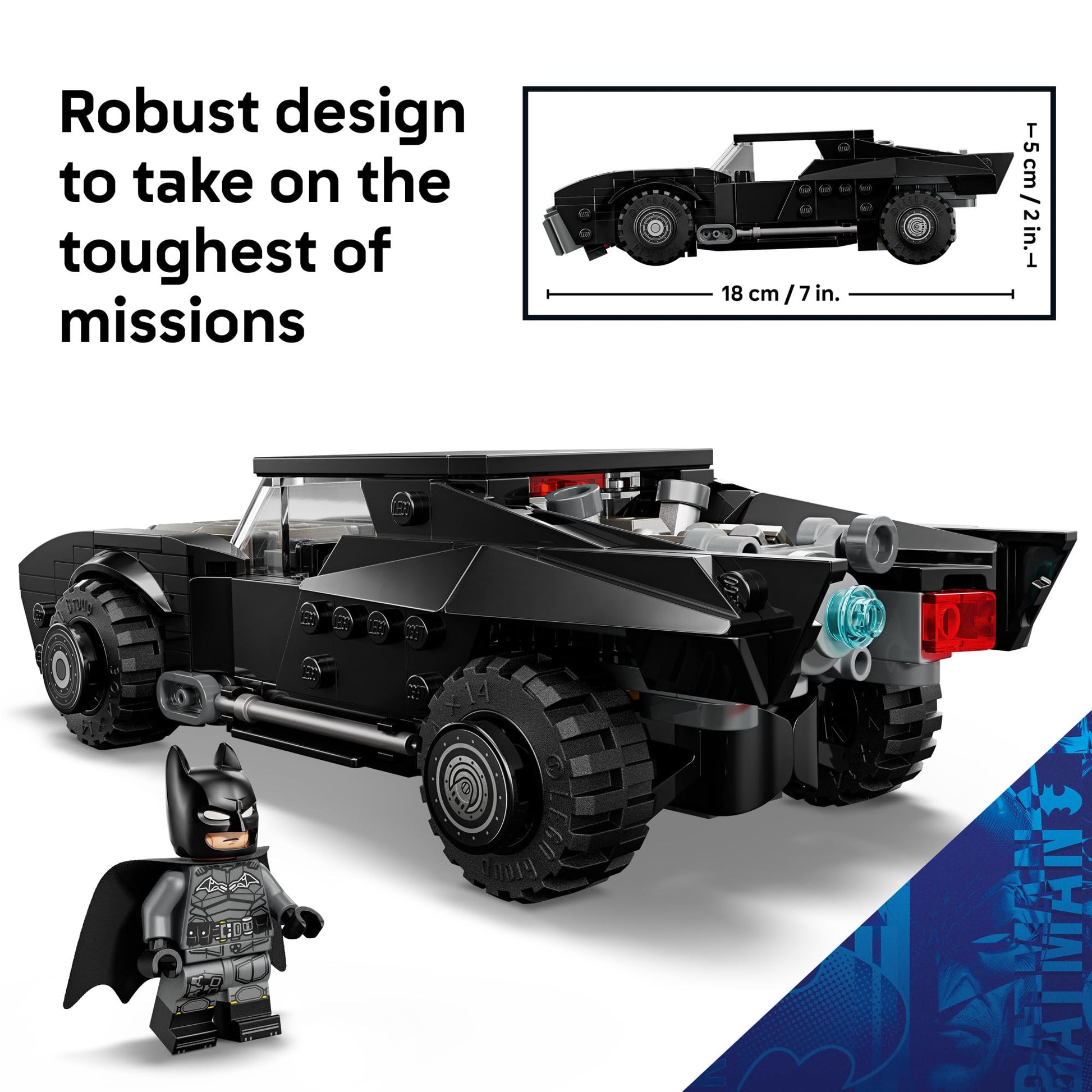 LEGO DC Batman: The Batman Batmobile Building Toy for Kids - Building Blocks W/Batman Minifigure & Golden Coin - Super Hero Room Decor for Boys