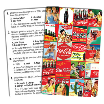 Masterpieces Coca-Cola Family Trivia Game - Collectible Tin, Coca Cola Collectibles - Ages 13+