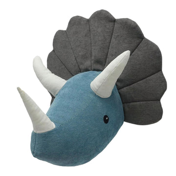 MON AMI Triceratops Stuffed Animal Head Wall Mount, Kids Bedroom Décor