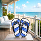 Blue 1/12 Miniature Beach Flip Flops Dollhouse Decoration Accessories, Dollhouse Decor, Dollhouse Accessories, Ornamental