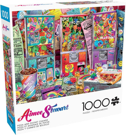 Buffalo Games - Aimee Stewart Pizza and Pocket Change - 1000 Piece Puzzle