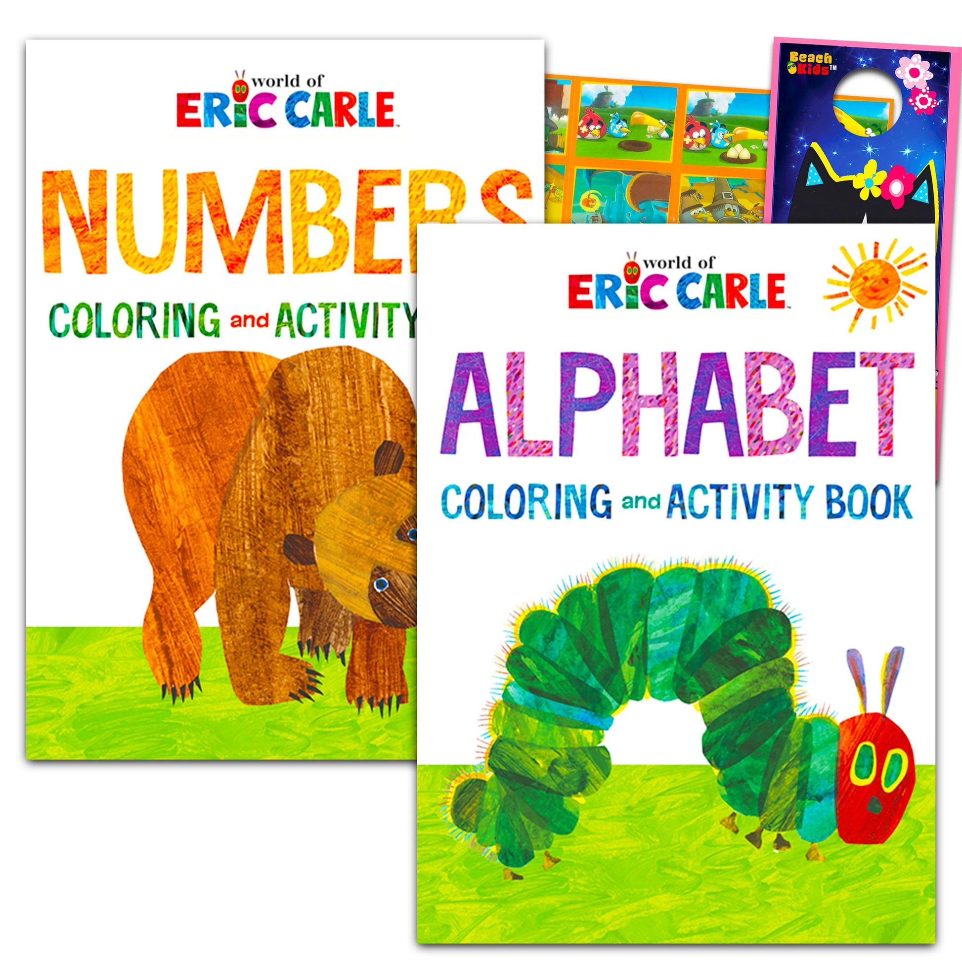Eric Carle Activity Book Bundle - Coloring Book Set with Angry Birds Stickers & Party Favors