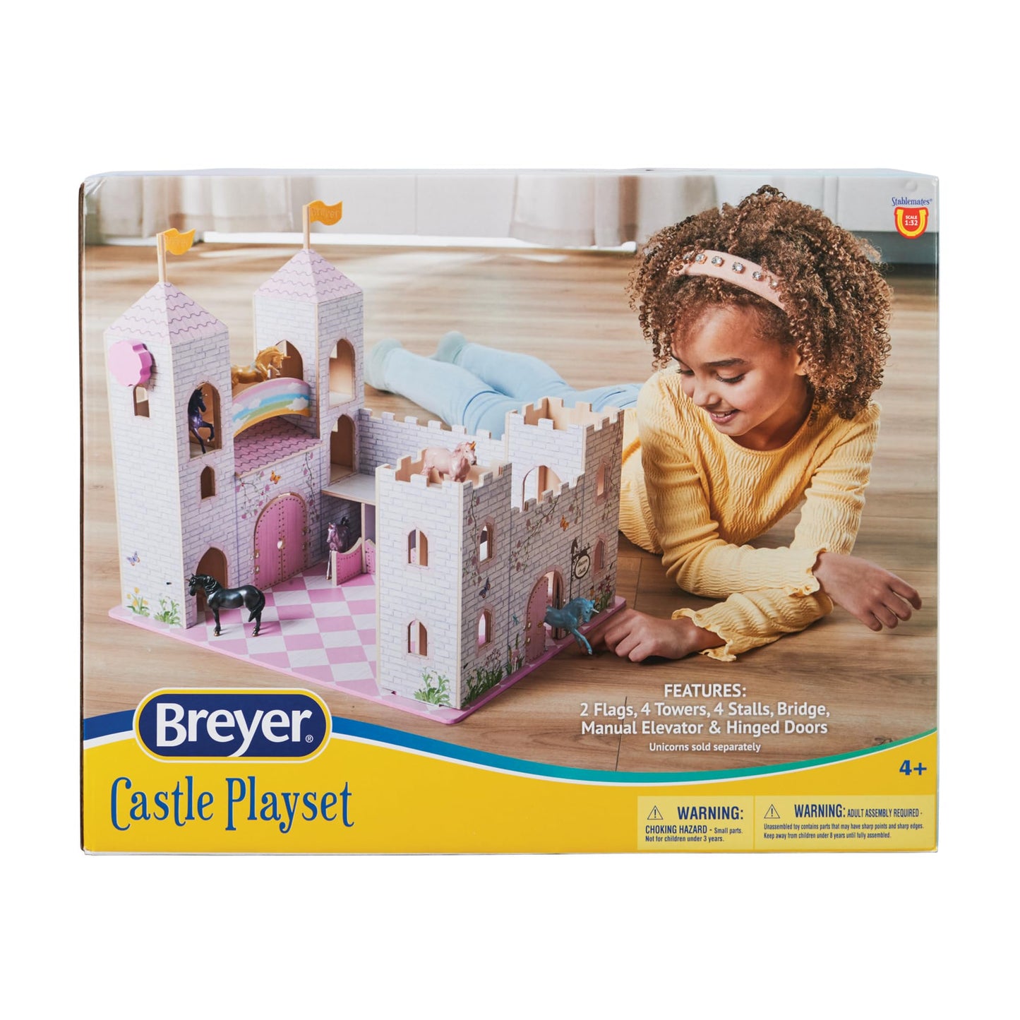 Breyer Horses Stablemates Series | Unicorn Magic Deluxe Wood Castle Playset | B-SM-10665