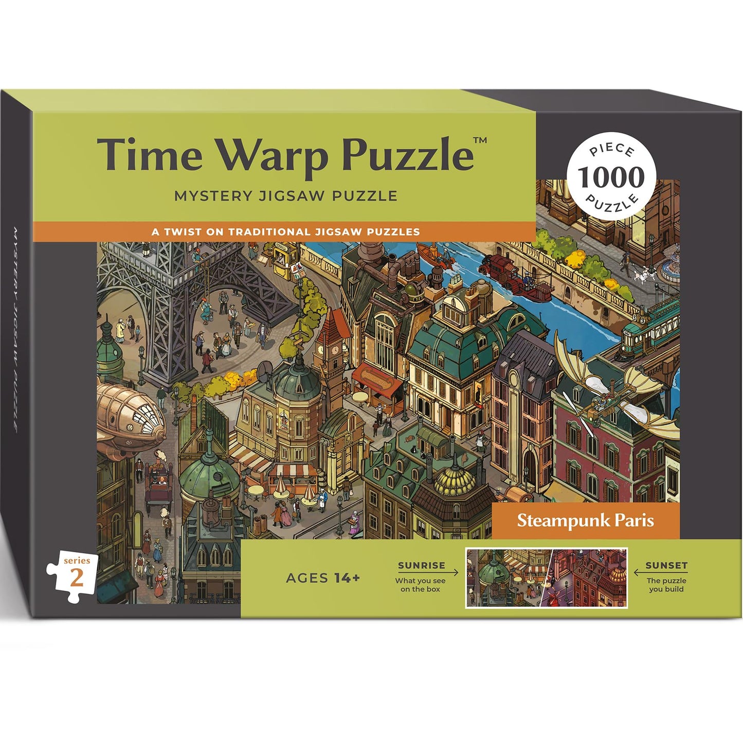 Time Warp Puzzle - Steampunk Paris - 1000 Piece Jigsaw Puzzle for Adults