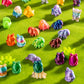 pkaoakyo 150Pcs 3D Printed Miniature Animals - Owl, Frog, Rhinoceros, Spider, Turtle - 2cm Figurines with Gradient Colors, Safe & Eco-Friendly