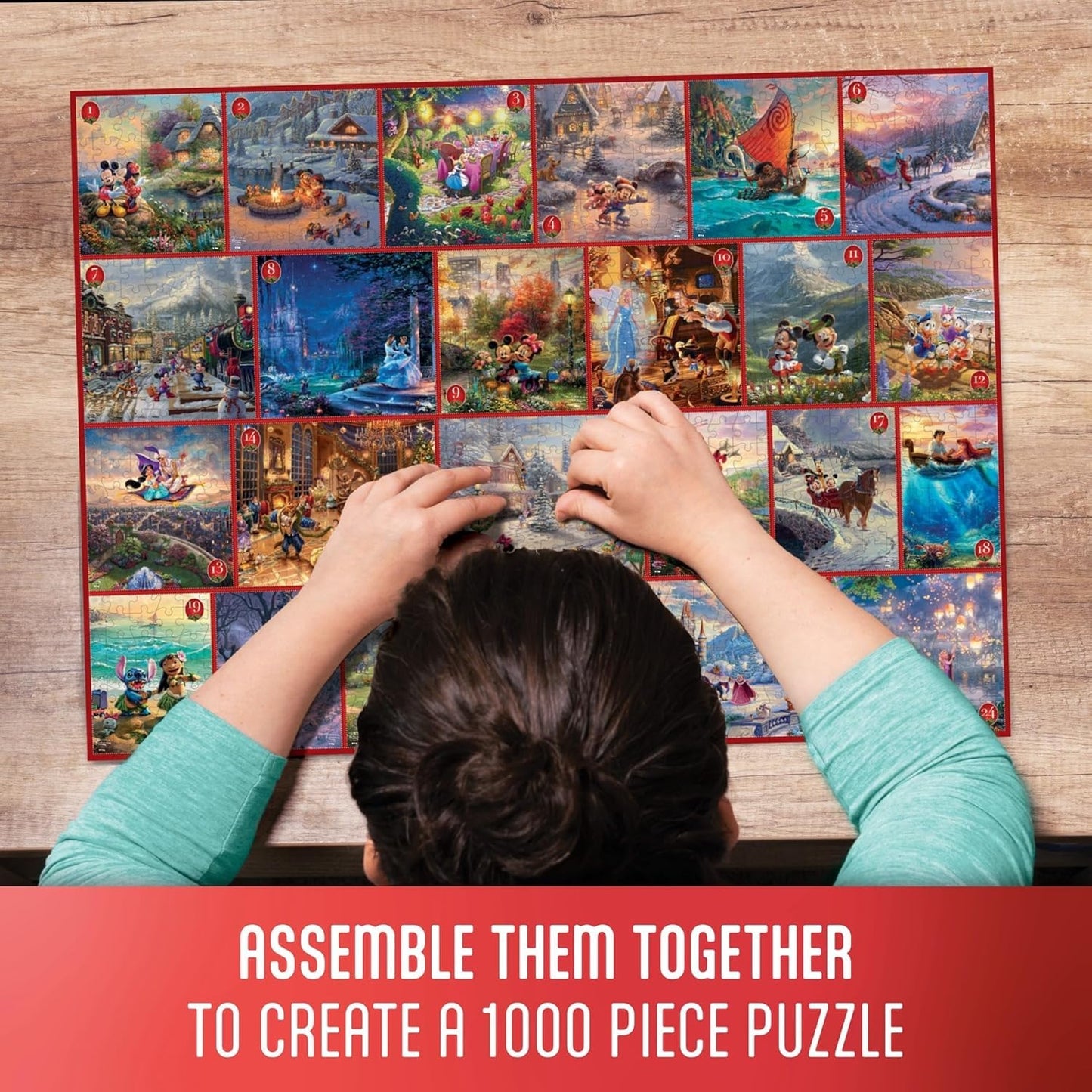 Ceaco - Disney 24 Day Advent Calendar - 1000 Piece Jigsaw Puzzle for Adults
