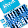Froggod Light Blue 15 Inch Backgammon Sets for Adults, Classic Board Game