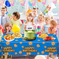 Lecinc 3 Sheets Cookie Party Tablecloth, Plastic Table Covers for Birthday Party Decorations Supplies, 108 x 51.2 Inch