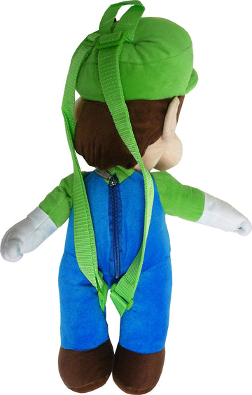 Luigi Plush Backpack - Super Mario Brothers Plush Backpack