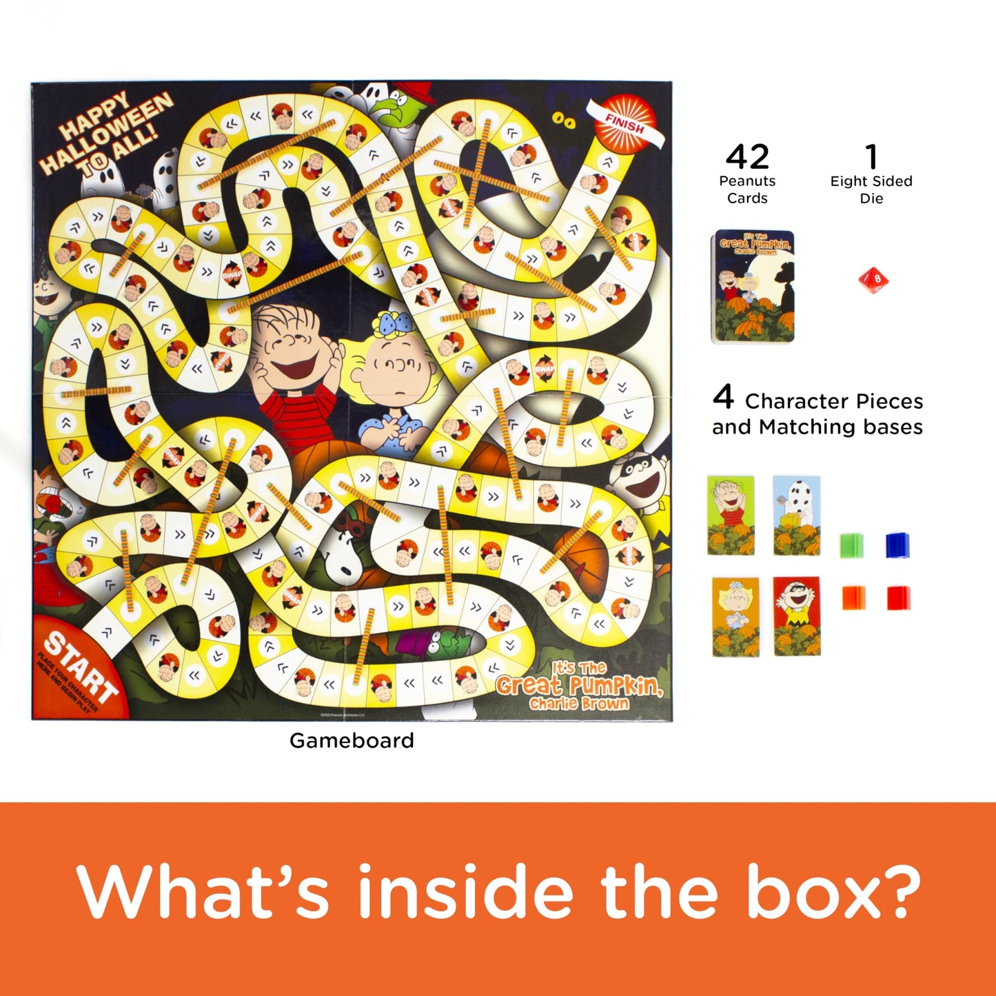AQUARIUS Peanuts Great Pumpkin Board Game - Peanuts Themed Board Game - Fun Family Holiday Gift for Kids and Adults - Officially Licensed Peanuts