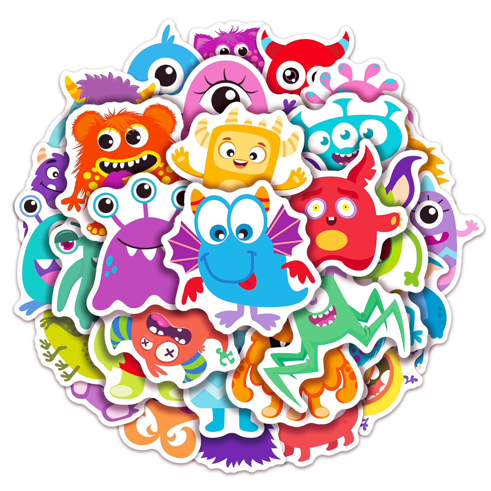 100 Pack Monster Stickers, Monster Party Favors, Birthday Decorations