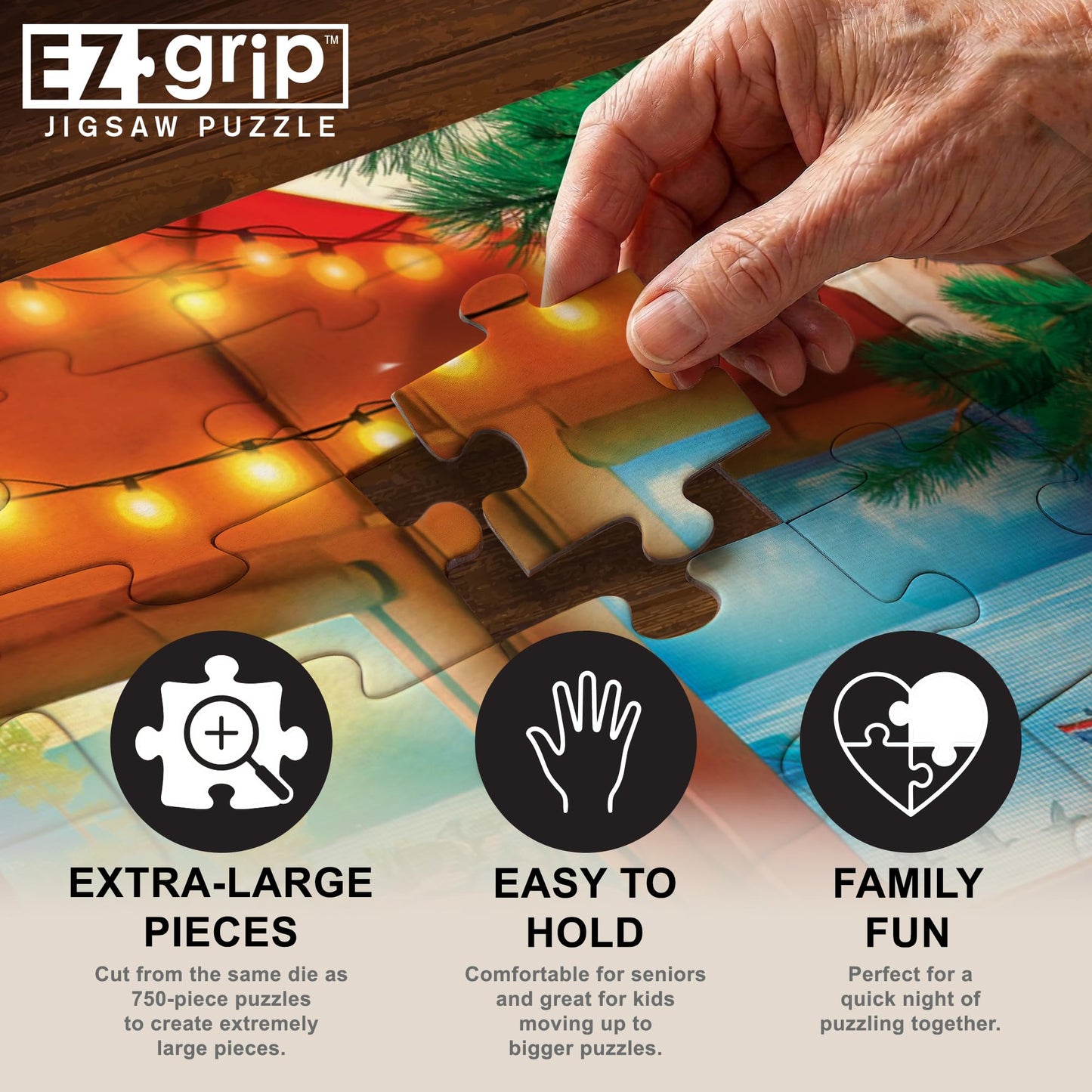 MasterPieces 300 Piece EZ Grip Jigsaw Puzzle - Glamping Style - 18"x24" - Jigsaw Puzzle with Vibrant Artwork and Durable Pieces - Fun Family Activity