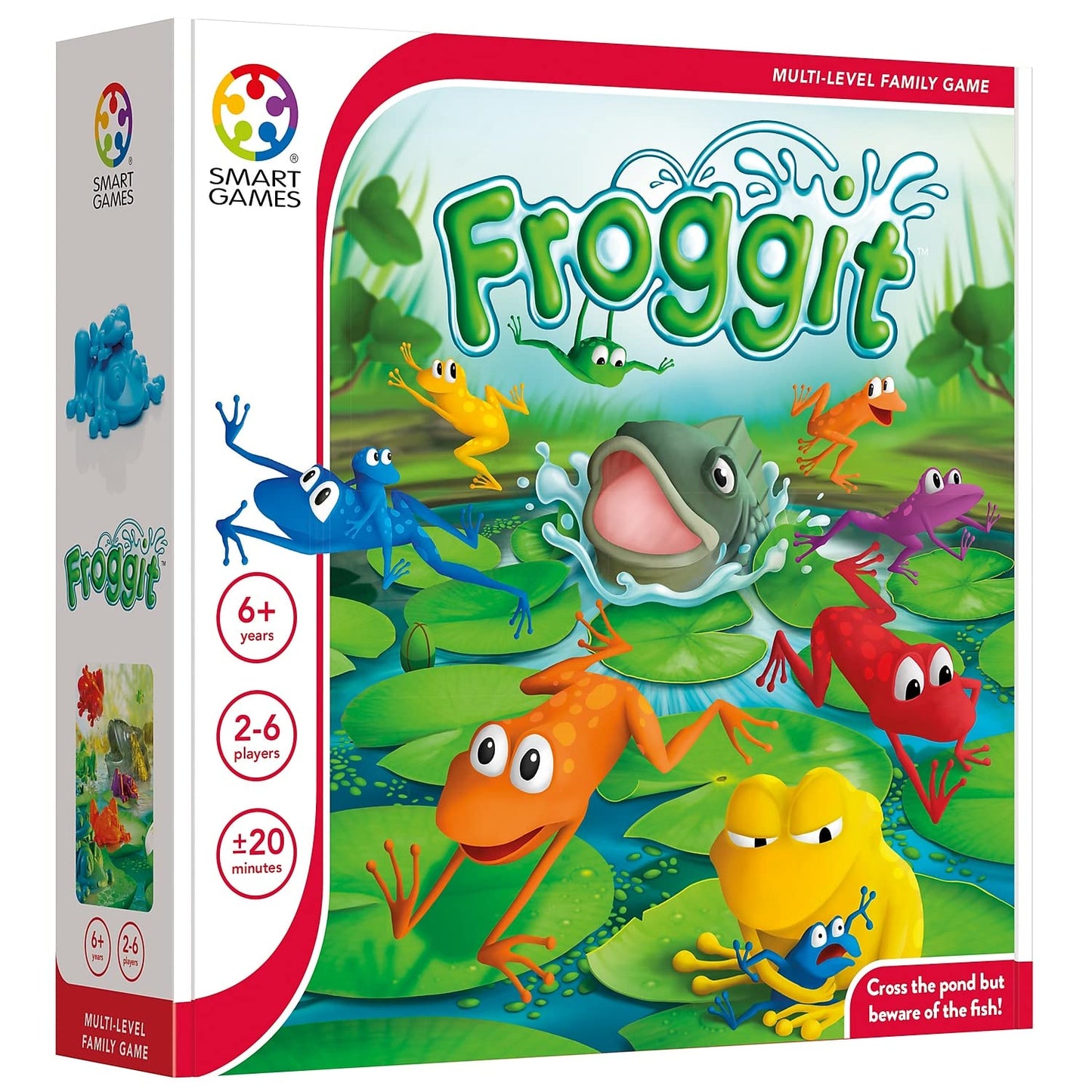 SmartGames Froggit Strategy Board Game with 2-6 Players Family Logic Game Race to The Lily Pads Ages 6+