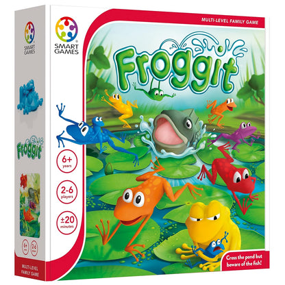 SmartGames Froggit Strategy Board Game with 2-6 Players Family Logic Game Race to The Lily Pads Ages 6+