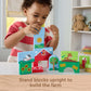 Fisher-Price Wood Toddler Toy Farm Blocks Puzzle, 14-Piece Wooden Activity for Developmental Play Preschool Kids Ages 2+ Years