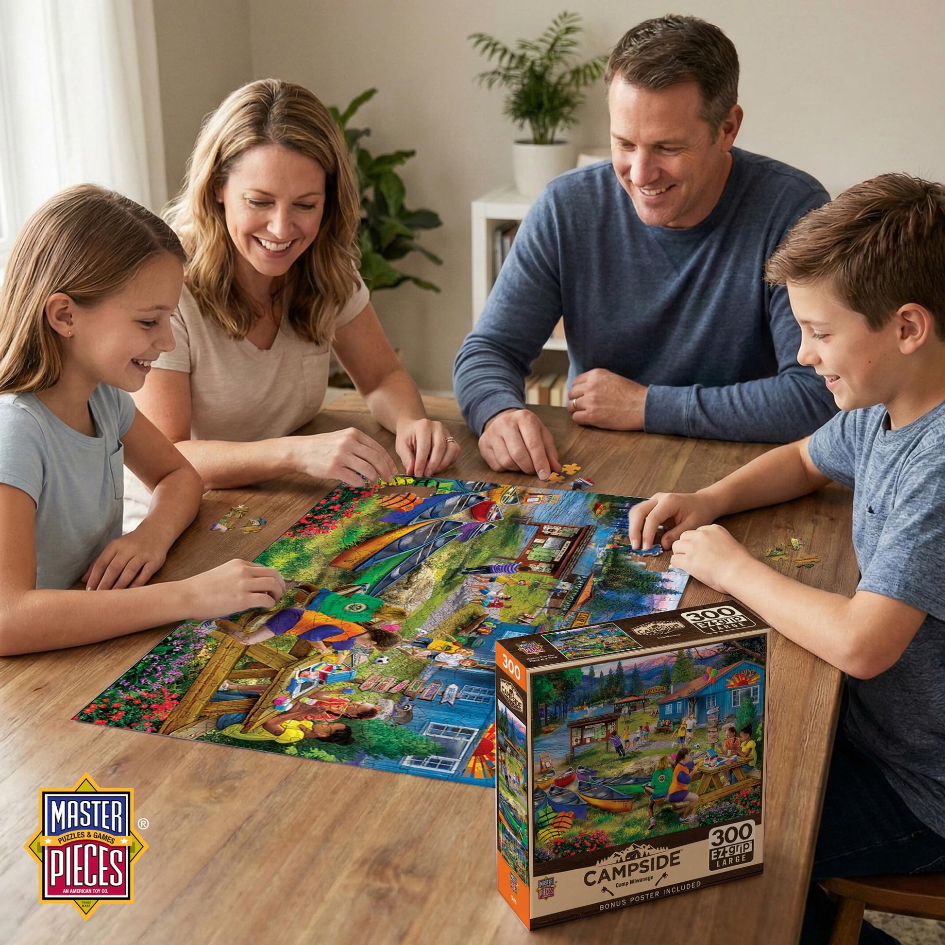 MasterPieces 300 Piece EZ Grip Jigsaw Puzzle - Camp Wiwanago - 18"x24"