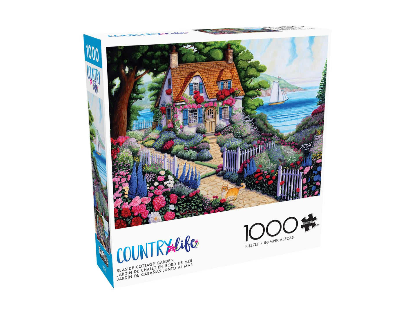 Buffalo Games Joseph Holodook, Seaside Cottage Garden, 1000 Piece Puzzle
