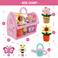 June Garden My First Greenhouse Plush Playset - 5 Pcs Interactive Soft Toy Set with Flowers, Bee, Butterfly & Watering Can - Pretend Play Educational