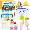33PCS Plastic Lab Science Experiments Beakers Test Tubes Set