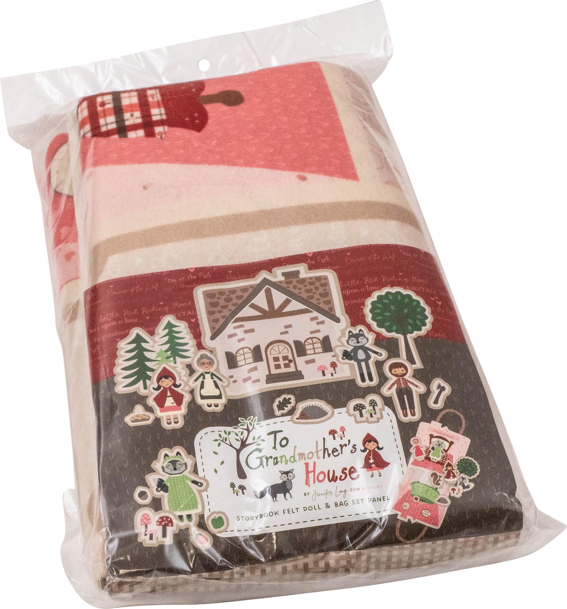 Jennifer Long to Grandmother's House Storybook Felt Doll and Bag Set 1 36" x 69" Panel Riley Blake