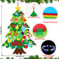 DIY Felt Christmas Tree with 32 Pcs Detachable Ornaments 1 LED String Light