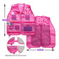 Girls Tactical Vest Kit with Blaster - Kids Pink Tactical Vest Compatible with Nerf Rebelle N-Strike Purple Darts Googles for Girl