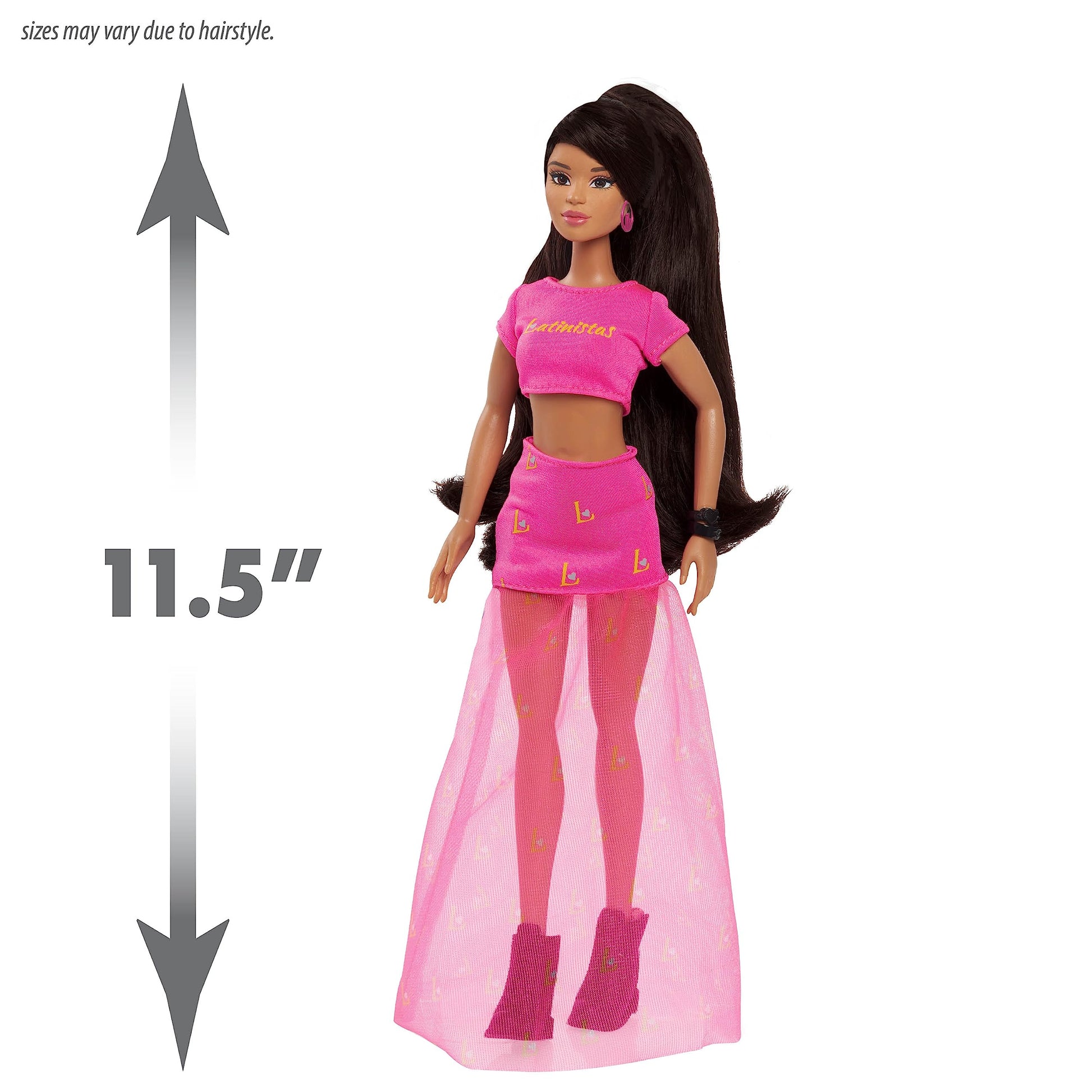 Purpose Toys The First All-Latina Line of Fashion Dolls, Latinistas 11.5-inch Lola Latina Fashion Doll and Accessories, Kids Toys for Ages 3 Up