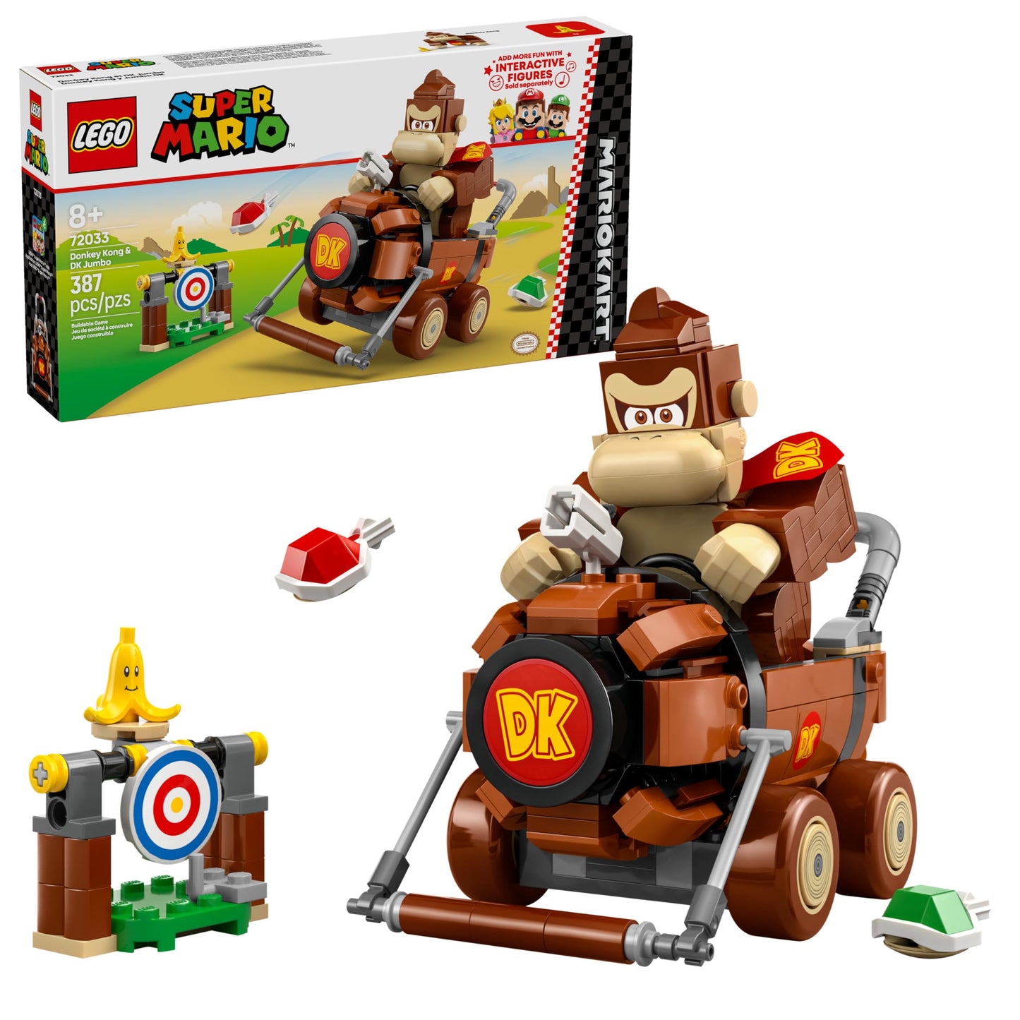 LEGO Super Mario: Mario Kart Donkey Kong & DK Jumbo - Collectible Toy Building Set for Kids, Boys and Girls, Ages 8+ - Nintendo Donkey Kong Toy for
