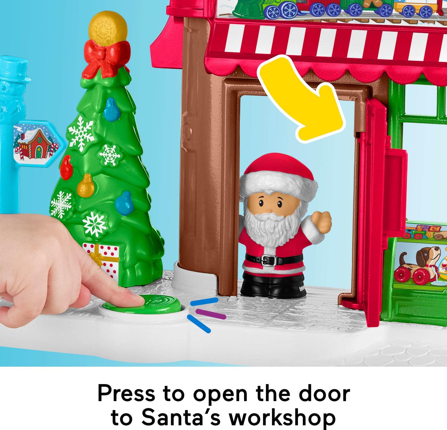 Fisher-Price Little People Toddler Toys Christmas Wonderland Gift Set with Santa Elf & Reindeer Figures for Ages 1+ Years (Amazon Exclusive)