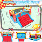 AKEYDIY Big Inflatable Bounce House for Big Kids, Blow up Extra-Wide Slide/Climbing Racing Themes Play Center for Part - Backyard Obstacle Jump Bouncy
