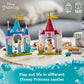 LEGO Disney Princess Creative Castles 43219, Castle Playset with Belle and Cinderella Mini-Dolls and Bricks Sorting Box, Travel Toys for Girls and