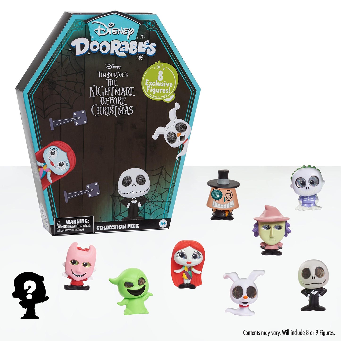 Disney Doorables Tim Burton’s The Nightmare Before Christmas Collection Peek, 8 Exclusive Mini Figures, Officially Licensed Kids Toys for Ages 5 Up