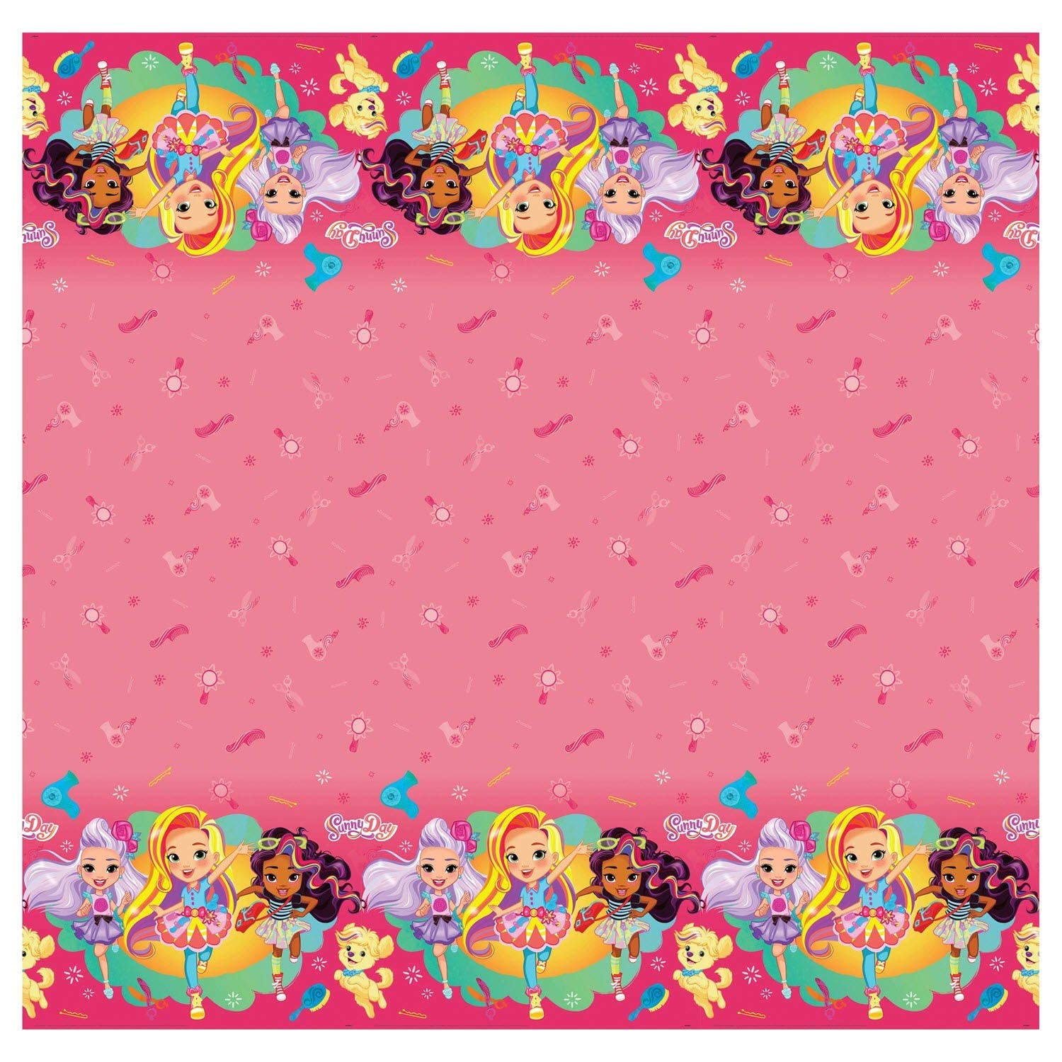 PARTY Sunny Day Rectangular Plastic Table Cover - 54" x 84", 1 Pc