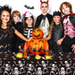 3 Pack Halloween Skeleton Tablecloth, Halloween Tablecloth Party Decorations, Plastic Skull Tablecover Backdrop Background Banner for Haunted House