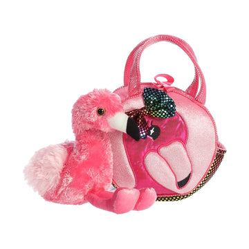 Aurora® Fashionable Fancy Pals™ Fabulous Flamingo Stuffed Animal - Plush with Stylish Purse for Dress Up Fun - Perfect for Kids 3+ Years, Costumes