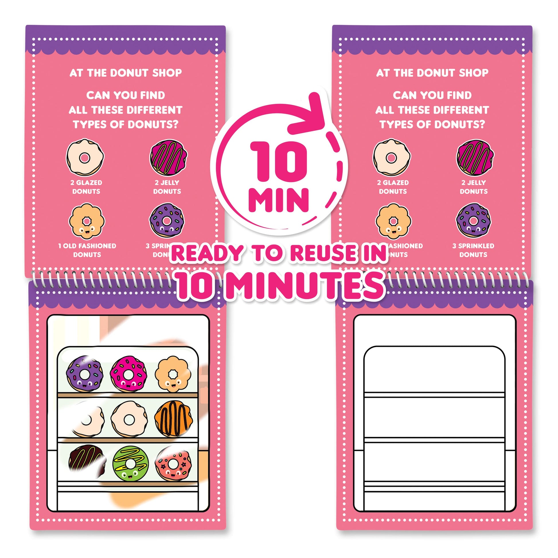 Scent Masters Water Magic (2Pack - Cupcake and Donut) - Patented Gourmet Scented Reusable Water Reveal Activity Pads - No Mess, All Fun by Scentco