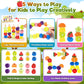 Montessori Wooden Beads Stacking Toys: 2 3 4 Year Old Boys Girls Birthday Gifts - Toddler Sequence Game & Sorting Blocks & Lacing & Matching Shape