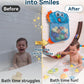 Race Car Bath Toy Set for Toddlers 3+ - 1.5m Flexible Bathtub Track with 2 Ways to Mount, Includes 2 Waterproof Cars + Blue Dinosaur Mesh Storage Bag