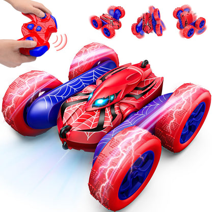 Excitobo Remote Control Car,Double Sided 360° Rotating 4WD RC Cars Toys for 3-12 Year Old Boys 2.4GHz Electric Rechargeable Race Stunt Birthday