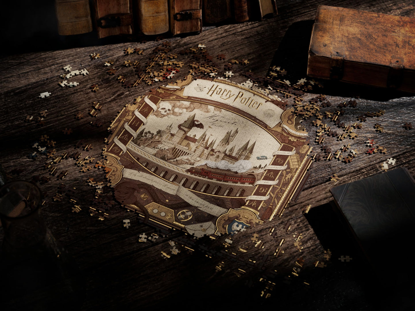 theory11 Harry Potter Jigsaw Puzzle - 1,000 Piece Jigsaw Puzzle - Officially Licensed Harry Potter Merchandise & Collectibles - Precision Fit