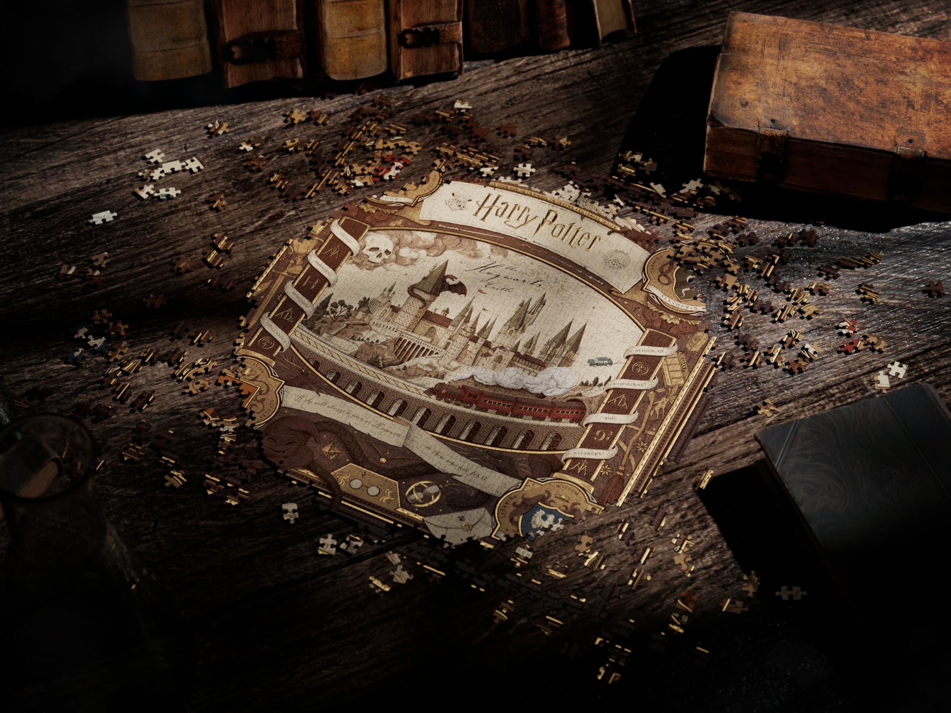 theory11 Harry Potter Jigsaw Puzzle - 1,000 Piece Jigsaw Puzzle - Officially Licensed Harry Potter Merchandise & Collectibles - Precision Fit