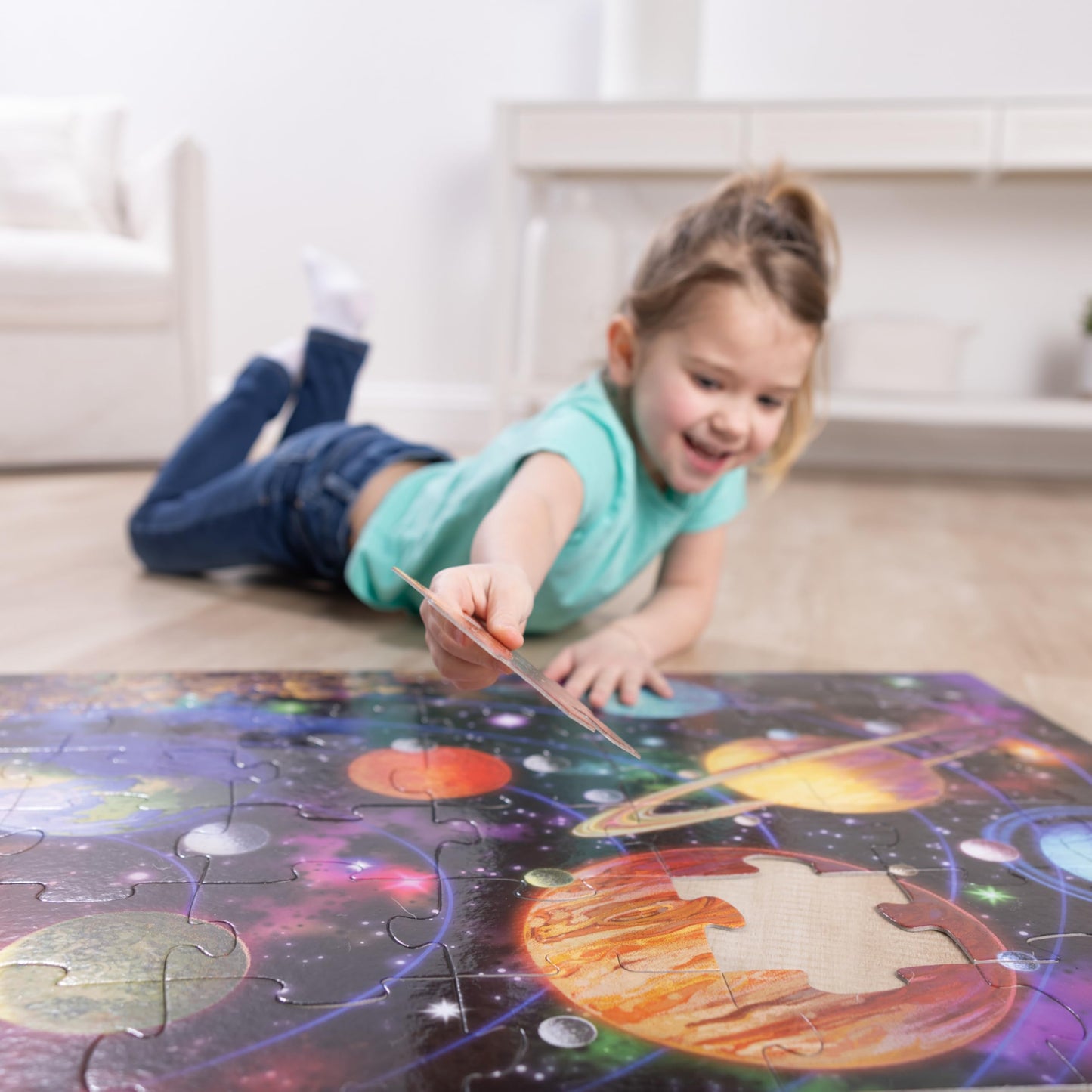 Melissa & Doug Solar System Jumbo Floor Puzzle 48-Piece Space Toy