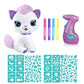 Canal Toys Personalize Airbrush Plush Large Kitty! Decorate, wash, Repeat! Customize Your own Spray Art Plush with Markers, Battery Powered Airbrush