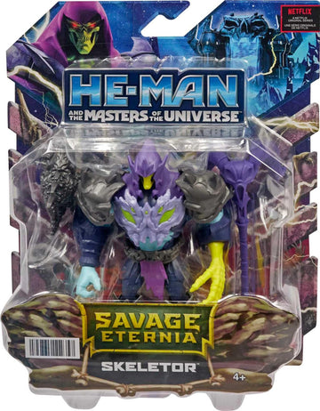 Masters of the Universe and He-Man Toy, Skeletor Savage Eternia MOTU Collectible Action Figure with Accessories