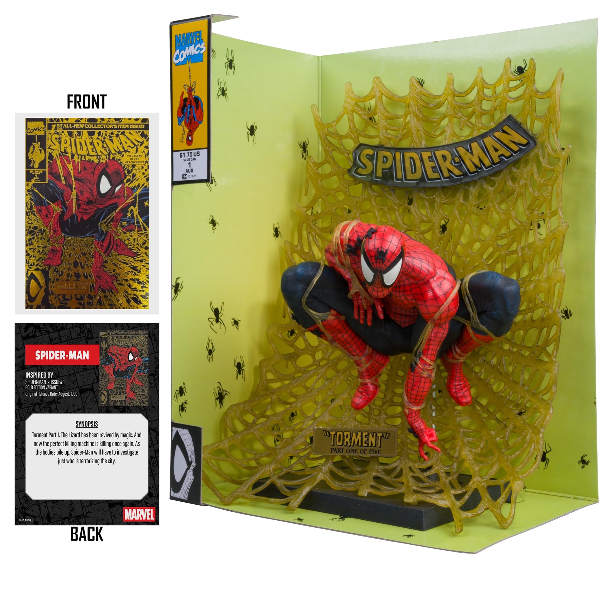 Marvel Collectible 12" Statue 1/6 Scale Posed - Spider-Man #1 Gold Label